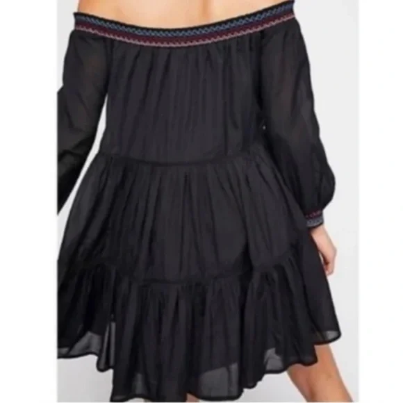 Free People Embroidered Off-the-Shoulder Mini Dress - Picture 5 of 13